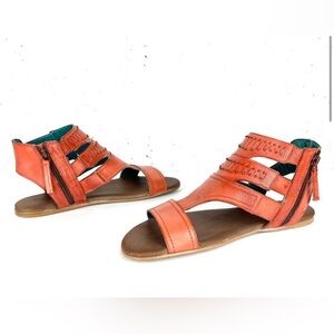 SOLD! Bed Stu Womens Charla Monarch Burnt Orange Studded Gladiator